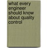 What Every Engineer Should Know About Quality Control by Thomas Pyzdek