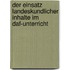 Der Einsatz Landeskundlicher Inhalte Im Daf-Unterricht