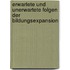 Erwartete Und Unerwartete Folgen Der Bildungsexpansion