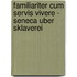 Familiariter Cum Servis Vivere - Seneca Uber Sklaverei