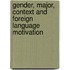 Gender, Major, Context And Foreign Language Motivation