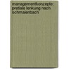 Managementkonzepte: Pretiale Lenkung Nach Schmalenbach door Stefan Ebbinghaus