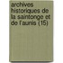 Archives Historiques De La Saintonge Et De L'Aunis (15)