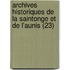 Archives Historiques De La Saintonge Et De L'Aunis (23)