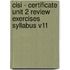 Cisi - Certificate Unit 2 Review Exercises Syllabus V11