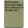 Dictionnaire Encyclop Dique Des Sciences M Dicales (91) door Am D.E. Dechambre
