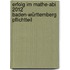 Erfolg im Mathe-Abi 2012 Baden-Württemberg Pflichtteil