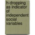 H-Dropping As Indicator Of Independent Social Variables