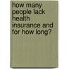 How Many People Lack Health Insurance And For How Long? by Source Wikia