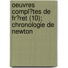 Oeuvres Compl?Tes De Fr?Ret (10); Chronologie De Newton door Nicolas Fr ret