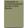 Orderability Of Contactomorphism Groups Of Lens Spaces. door Isidora Milin