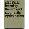 Statistical Learning Theory And Stochastic Optimization door Olivier Catoni