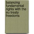 Balancing Fundamental Rights With The Eu Treaty Freedoms
