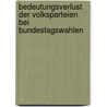 Bedeutungsverlust Der Volksparteien Bei Bundestagswahlen door Jan Henkel