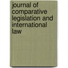 Journal Of Comparative Legislation And International Law door Society of Comparative Legislation