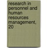 Research in Personnel and Human Resources Management, 20 door Gordon Ferris