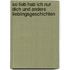 So Lieb Hab Ich Nur Dich Und Andere Lieblingsgeschichten