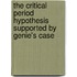 The Critical Period Hypothesis Supported By Genie's Case