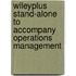 Wileyplus Stand-alone To Accompany Operations Management