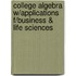 College Algebra W/Applications F/Business & Life Sciences