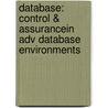 Database: Control & Assurancein Adv Database Environments door Sutton/Sutton
