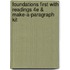 Foundations First With Readings 4E & Make-A-Paragraph Kit