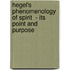 Hegel's  Phenomenology Of Spirit  - Its Point And Purpose