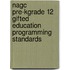 Nagc Pre-kgrade 12 Gifted Education Programming Standards