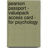 Pearson Passport - Valuepack Access Card - For Psychology door Richard Pearson Education