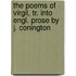 The Poems Of Virgil, Tr. Into Engl. Prose By J. Conington