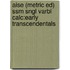 Aise (Metric Ed) Ssm Sngl Varbl Calc:Early Transcendentals