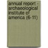 Annual Report - Archaeological Institute Of America (6-11)