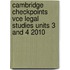 Cambridge Checkpoints Vce Legal Studies Units 3 And 4 2010