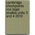 Cambridge Checkpoints Vce Legal Studies Units 3 And 4 2010