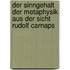 Der Sinngehalt Der Metaphysik Aus Der Sicht Rudolf Carnaps