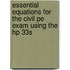 Essential Equations For The Civil Pe Exam Using The Hp 33s