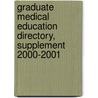 Graduate Medical Education Directory, Supplement 2000-2001 by American Medical Association