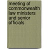 Meeting of Commonwealth Law Ministers and Senior Officials door Commonwealth Secretariat