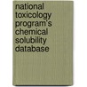National Toxicology Program's Chemical Solubility Database door Lawrence H. Keith