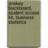 Onekey Blackboard, Student Access Kit, Business Statistics