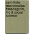 Ssm-Finite Mathematics F/Managerial, Life & Social Science