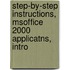 Step-By-Step Instructions, Msoffice 2000 Applicatns, Intro