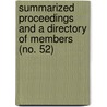 Summarized Proceedings And A Directory Of Members (No. 52) by American Association for the Science