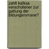 Zahlt Kafkas Verschollener Zur Gattung Der Bildungsromane?