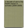A Decade Of Aid To The Health Sector In Somalia (2000-2009) by Veni Naidu