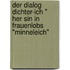 Der Dialog Dichter-Ich " Her Sin In Frauenlobs "Minneleich"