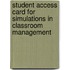 Student Access Card For Simulations In Classroom Management