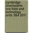 Cambridge Checkpoints Vce Food And Technology Units 3&4 2011