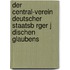 Der Central-Verein Deutscher Staatsb Rger J Dischen Glaubens