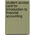 Student Access Card For Introduction To Financial Accounting